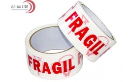 Cinta embalaje blanca impresa "FRAGIL"